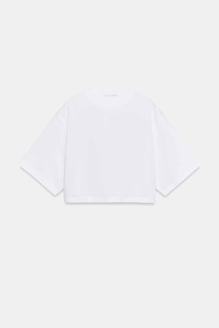 Футболка крупного размера с укороченным кроем