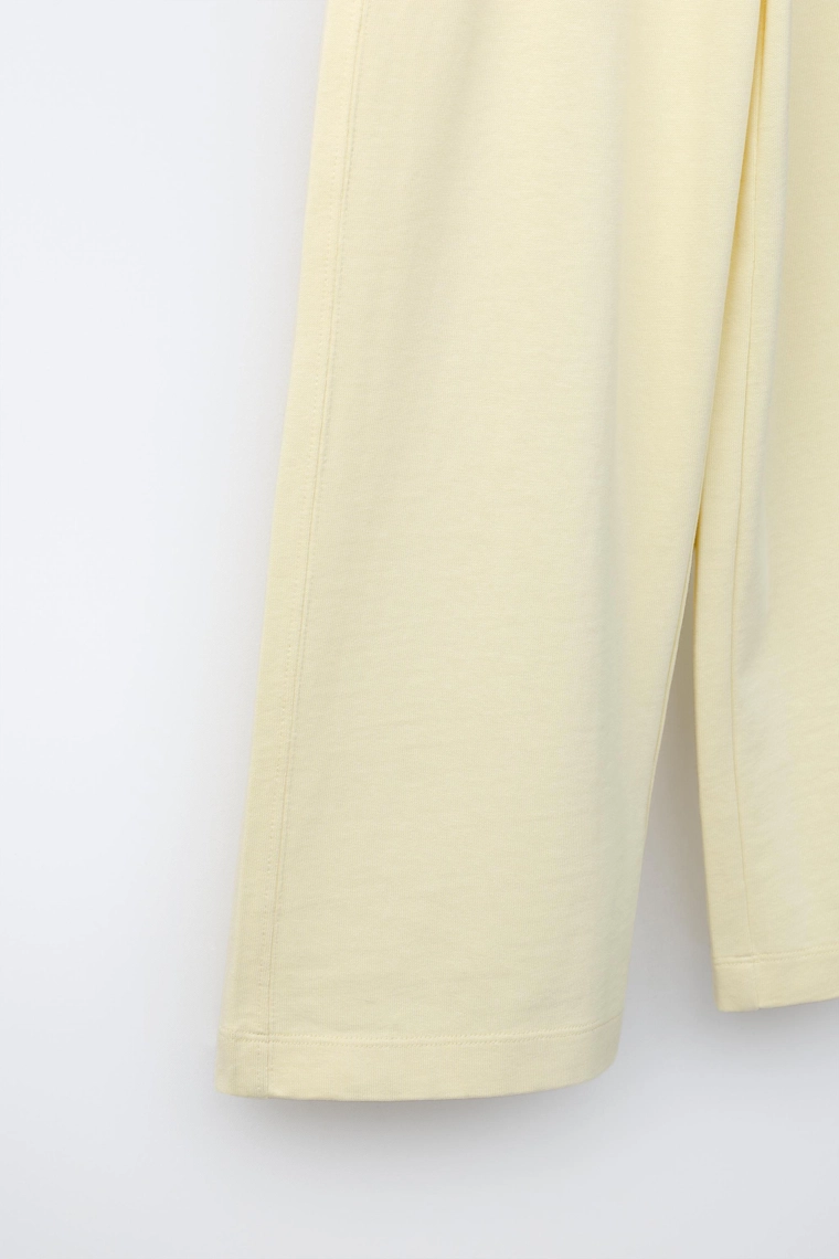 Широкие вельветовые брюки из плотного джерси