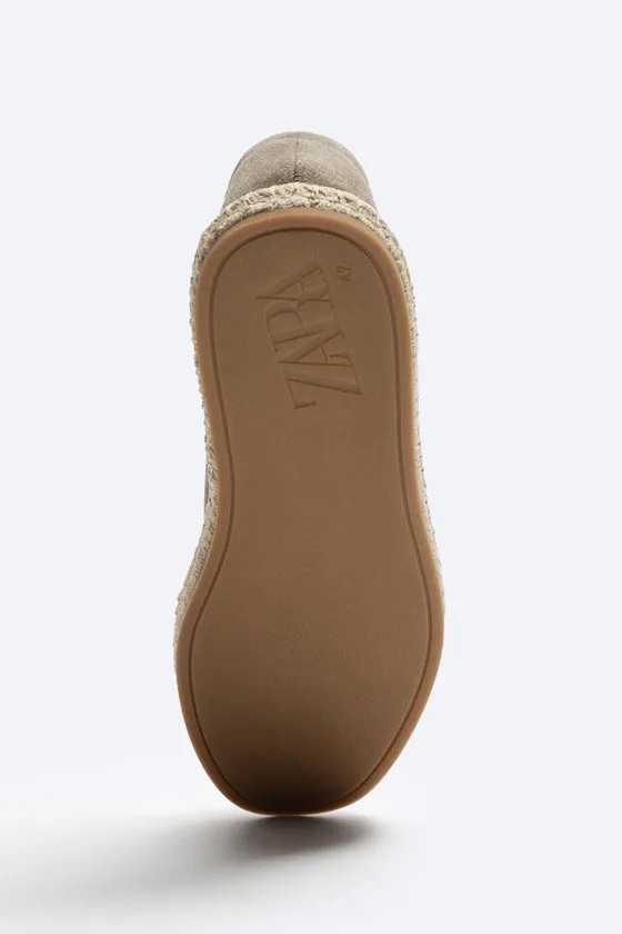 ЗАМШЕВЫЕ ЭСПАДРИЛЬИ СО ШНУРОВКОЙ