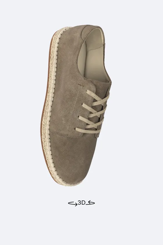 ЗАМШЕВЫЕ ЭСПАДРИЛЬИ СО ШНУРОВКОЙ