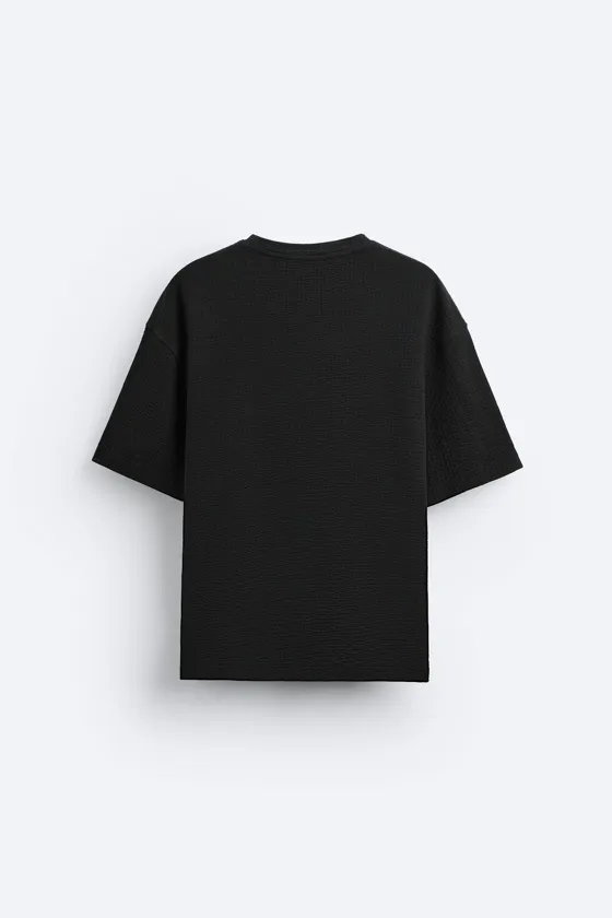 ФУТБОЛКА ИЗ ТКАНИ В МЕЛКУЮ ПОЛОСКУ