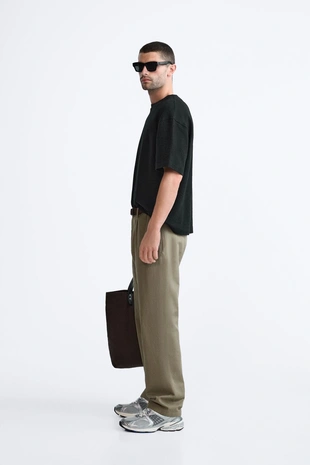 Футболка из ткани в мелкую полоску