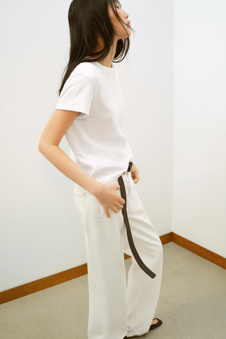 Хлопковая футболка с коротким рукавом