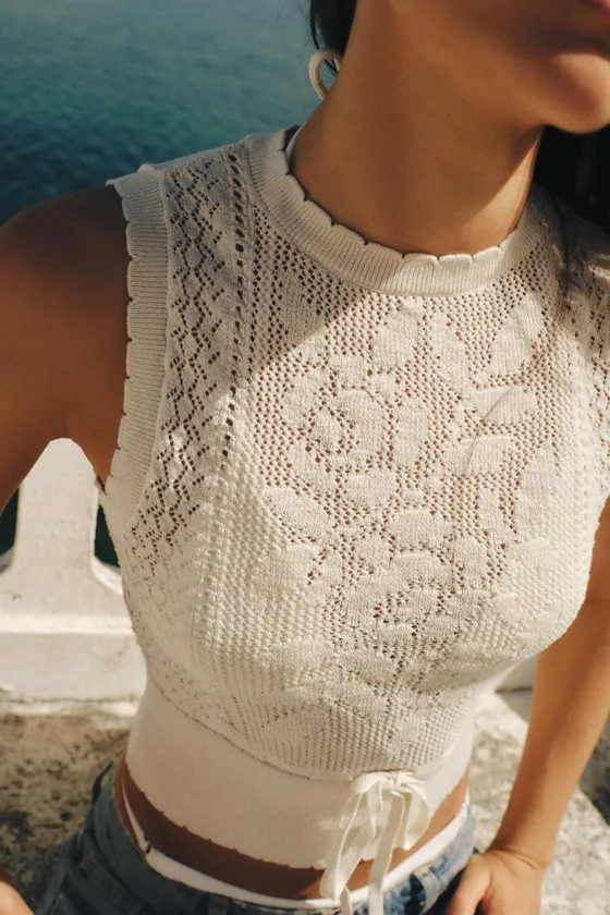 Топ без рукавов ecru