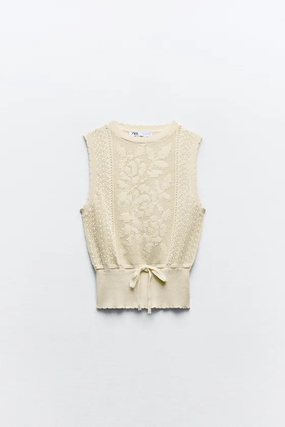 Топ без рукавов ecru