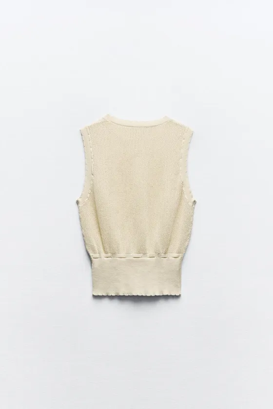 Топ без рукавов ecru