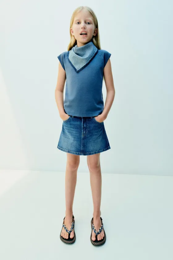 ДЖИНСОВАЯ МИНИ-ЮБКА