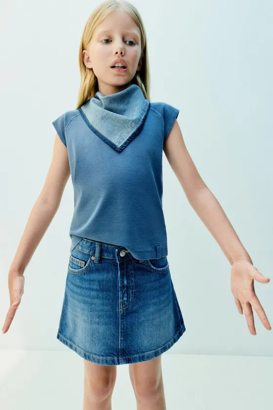 ДЖИНСОВАЯ МИНИ-ЮБКА