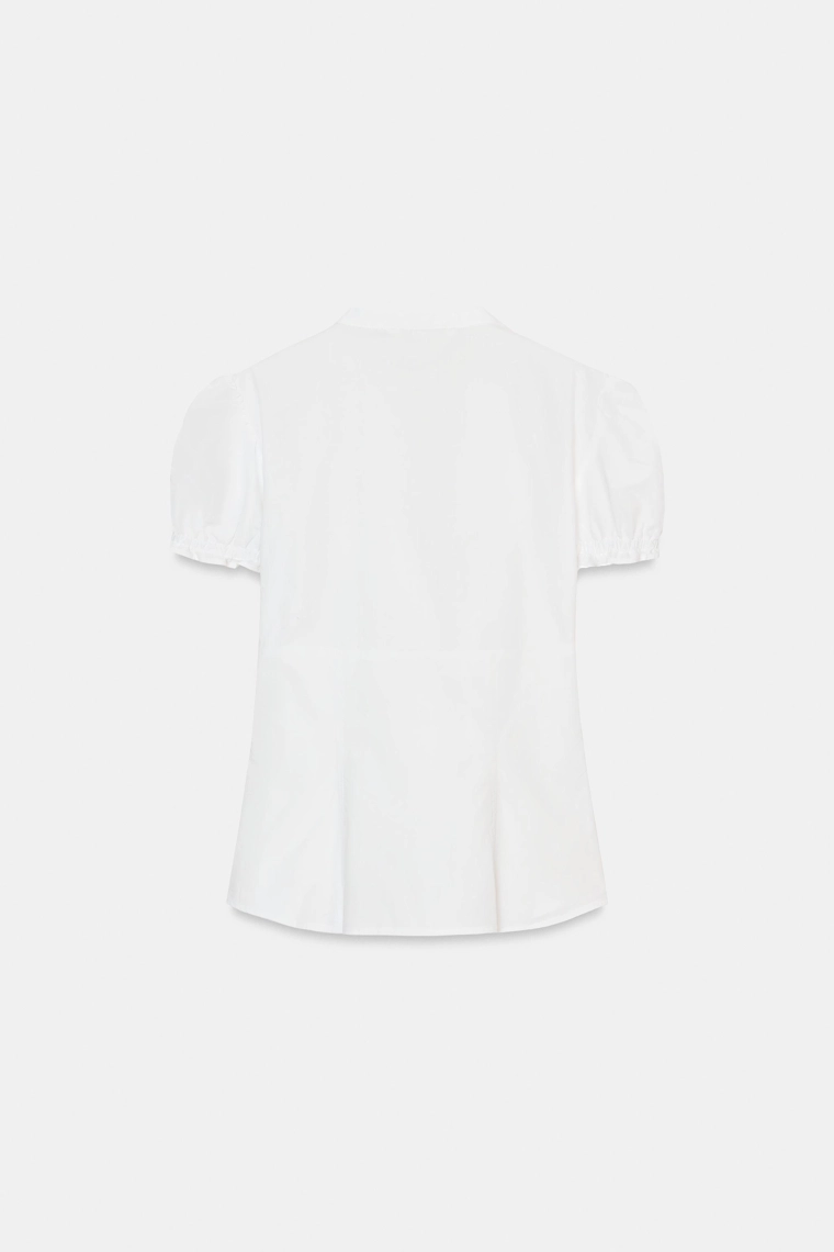 Рубашка из поплина с оборками