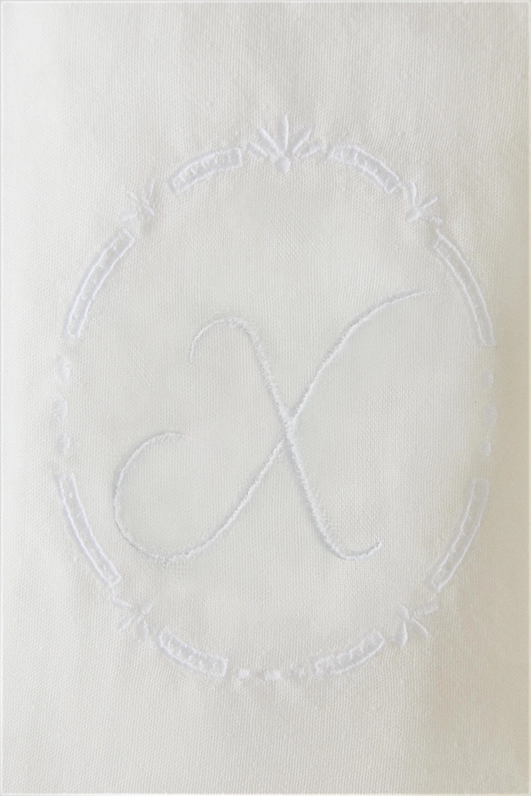 Набор детских муслиновых пеленок с вышитой буквой (набор из 2)