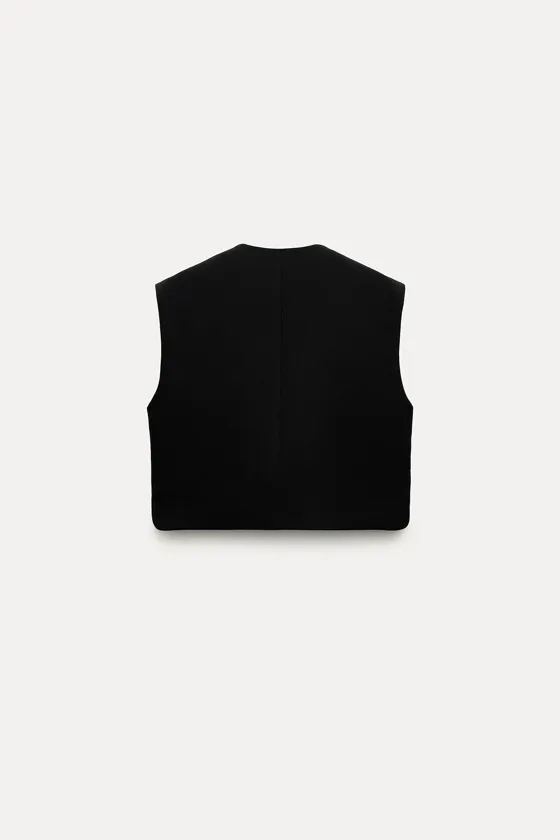 ТОП-ЖИЛЕТ ИЗ ТКАНИ С АНИМАЛИСТИЧЕСКИМ ПРИНТОМ — ZW COLLECTION