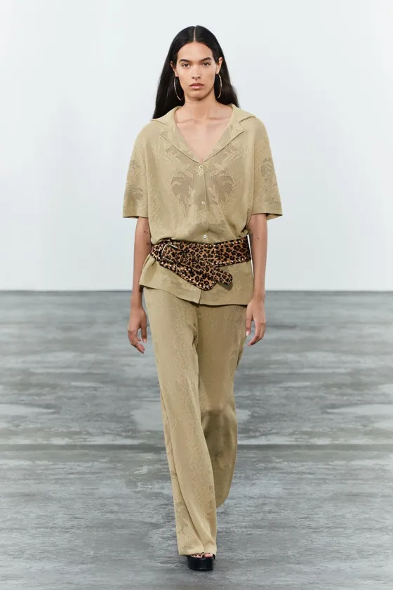 ЖАККАРДОВОЕ ТРИКОТАЖНОЕ ПОЛО OVERSIZE