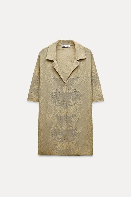 ЖАККАРДОВОЕ ТРИКОТАЖНОЕ ПОЛО OVERSIZE