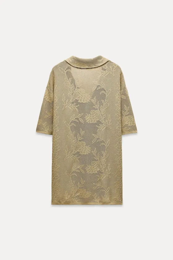 ЖАККАРДОВОЕ ТРИКОТАЖНОЕ ПОЛО OVERSIZE