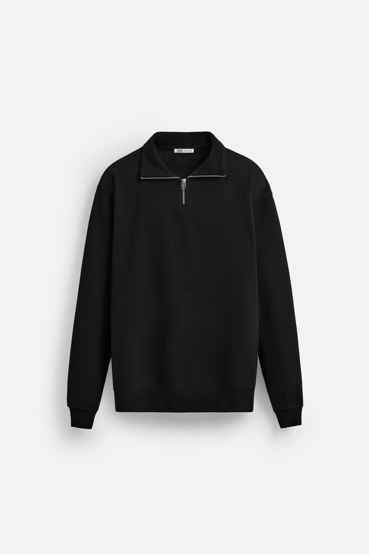 Толстовка с высоким воротником на молнии zara