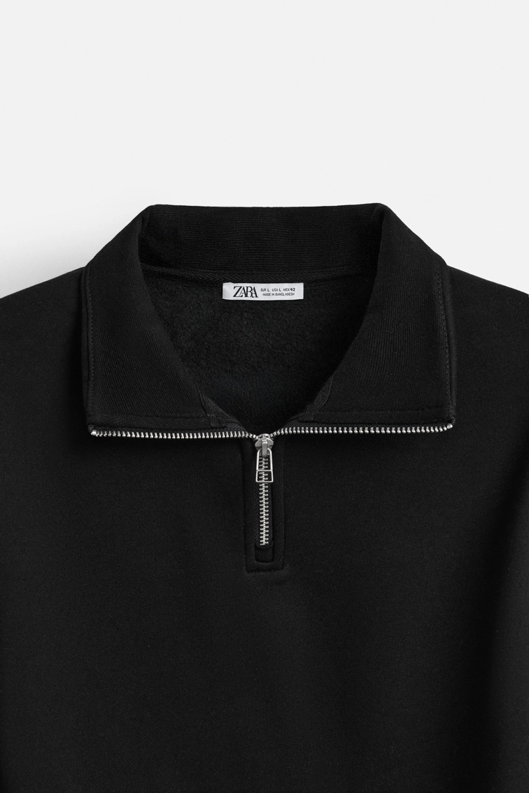 Толстовка с высоким воротником на молнии zara