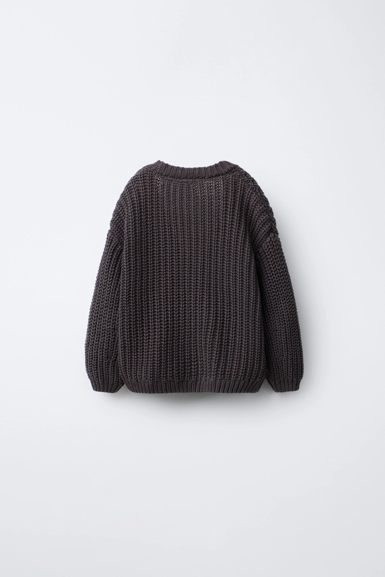 Толстый вязаный кардиган