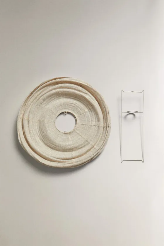 Подвесной абажур из льна