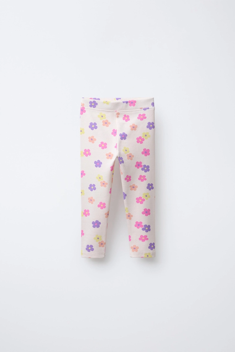 Леггинсы с принтом и ребристые