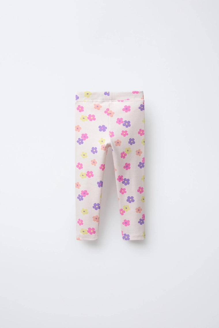 Леггинсы с принтом и ребристые