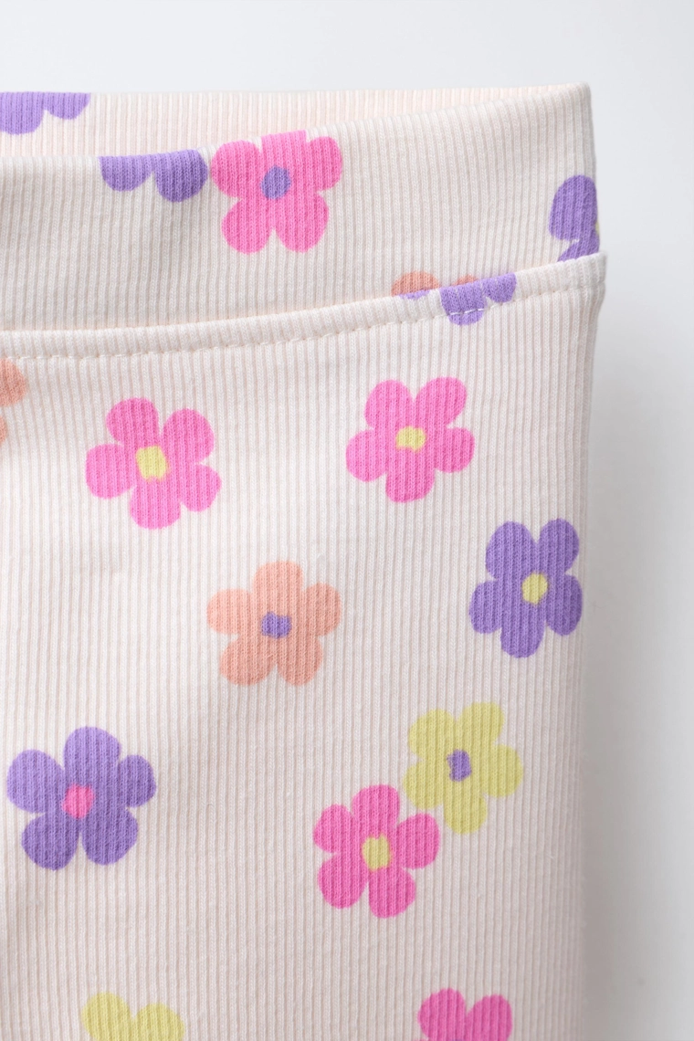 Леггинсы с принтом и ребристые