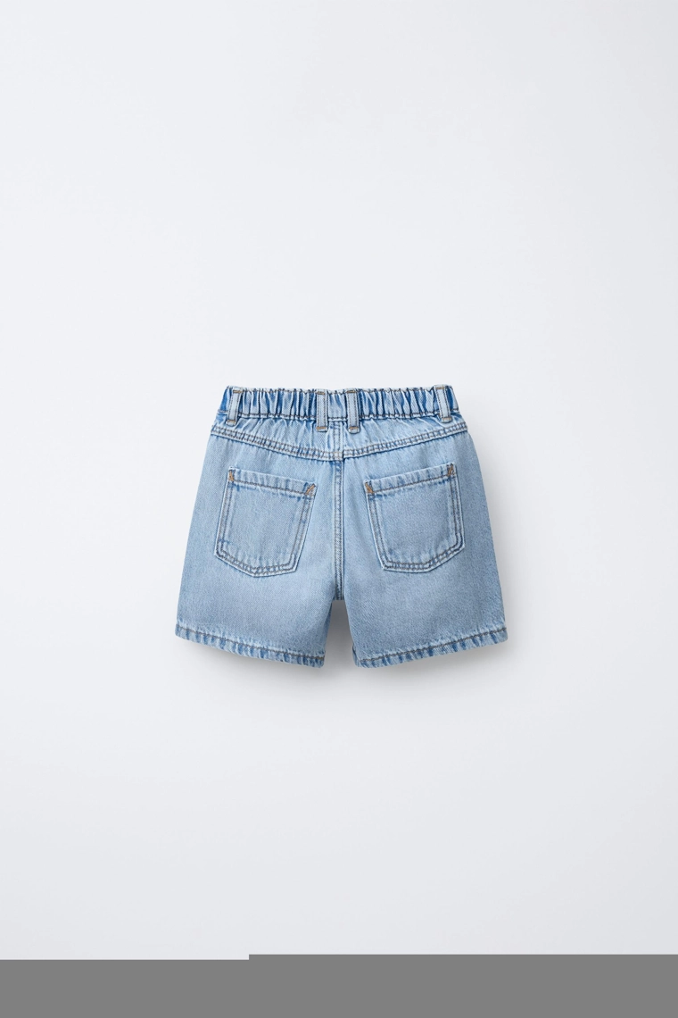 Джинсовые багги-бермуды