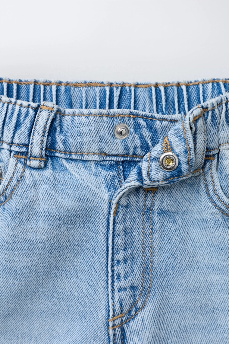 Джинсовые багги-бермуды