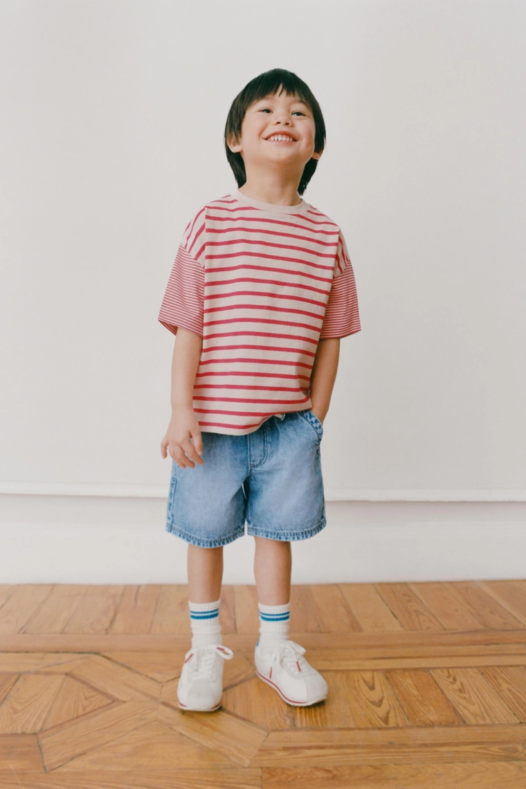 Джинсовые багги-бермуды