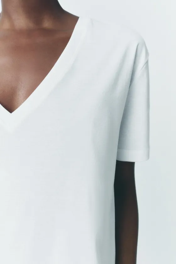 МИНИМАЛИСТИЧНАЯ ФУТБОЛКА ИЗ МЕРСЕРИЗОВАННОЙ ТКАНИ