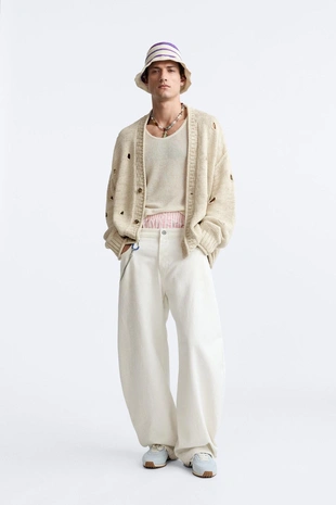 Кардиган с дырками ограниченного издания- Заказать в России