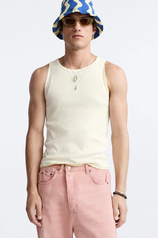 Узкий топ с ребристым узором — лимитированное издание- Заказать в России