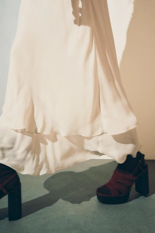 Двухслойная юбка миди из коллекции «Zw»- Заказать в России