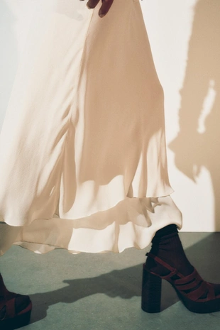 Двухслойная юбка миди из коллекции «Zw»- Заказать в России