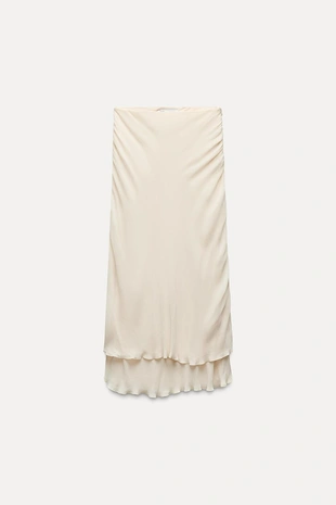 Двухслойная юбка миди из коллекции «Zw»- Заказать в России