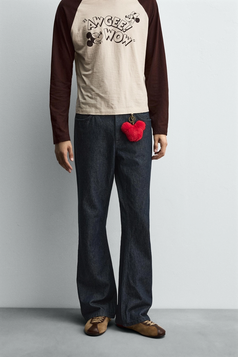 Джинсы свободного кроя с нашивками harry lambert для zara x disney