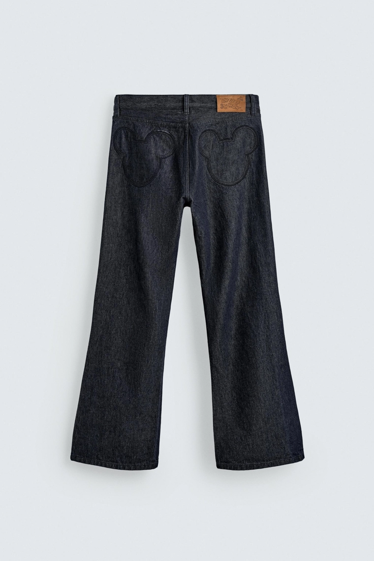 Джинсы свободного кроя с нашивками harry lambert для zara x disney