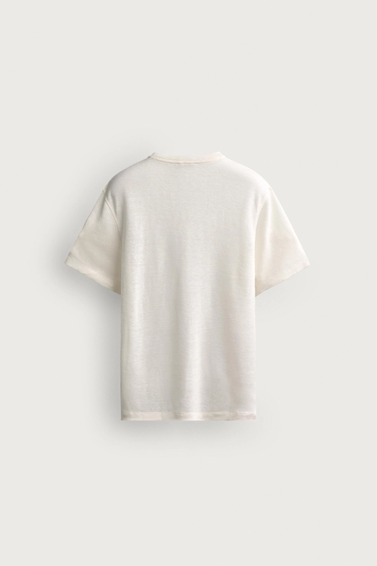 Футболка regular fit из льна и вискозы