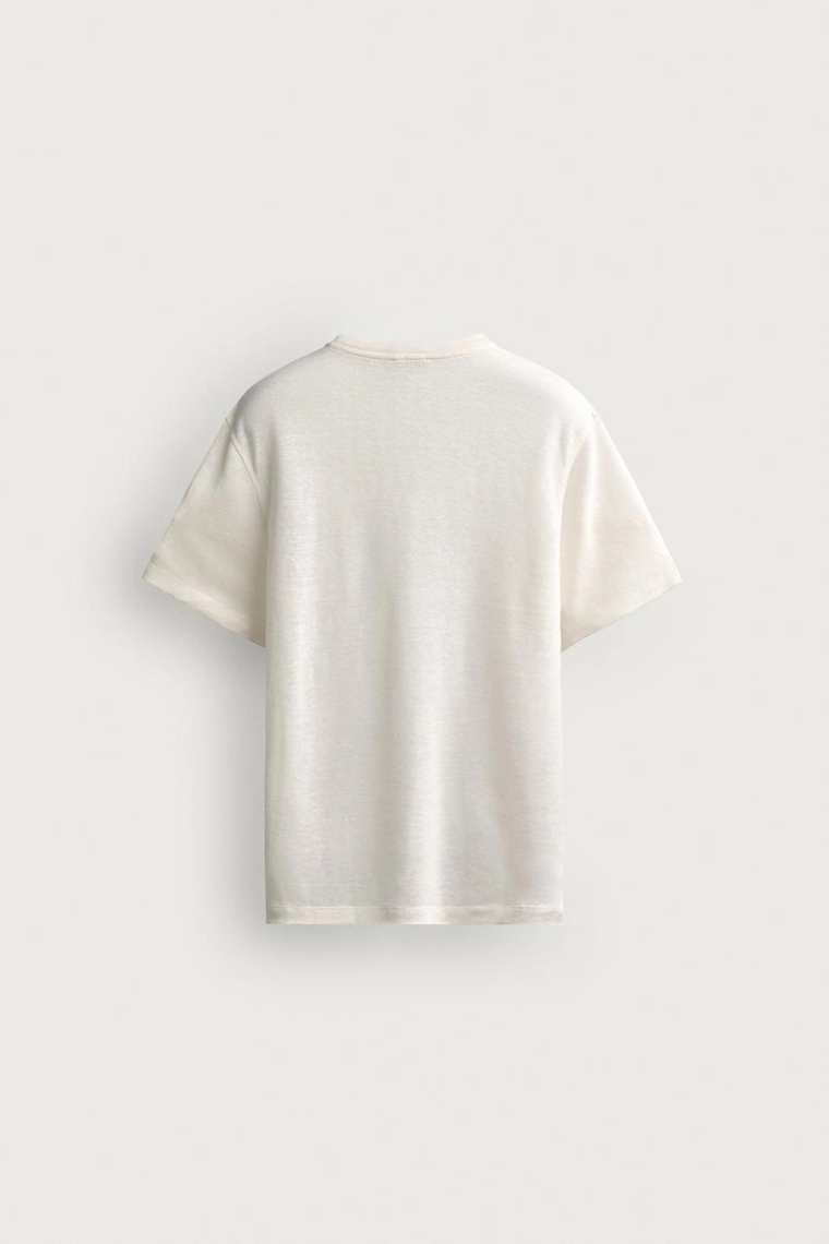 Футболка regular fit из льна и вискозы