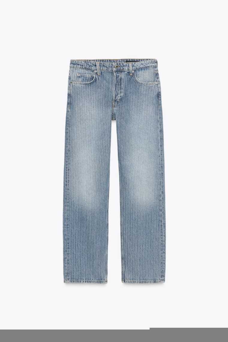 Джинсы коллекции zw straight striped средней посадки