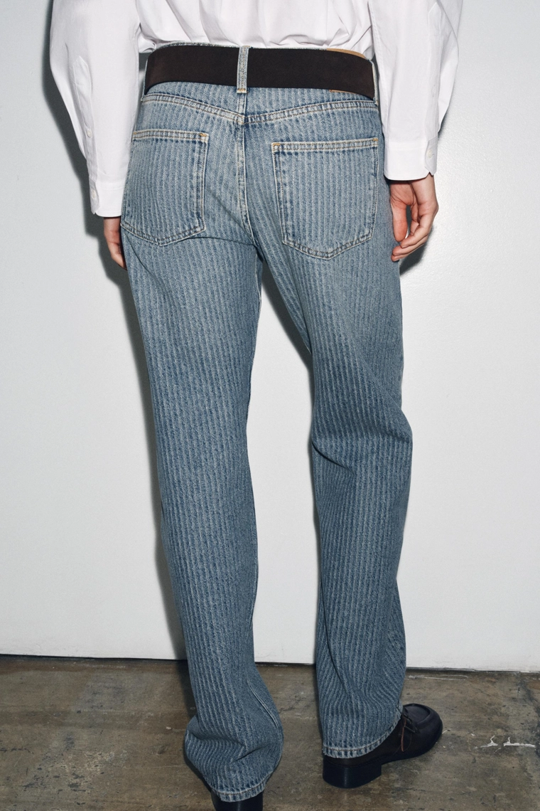 Джинсы коллекции zw straight striped средней посадки