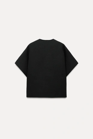 Однотонный трикотажный блейзер внахлест- Заказать в России