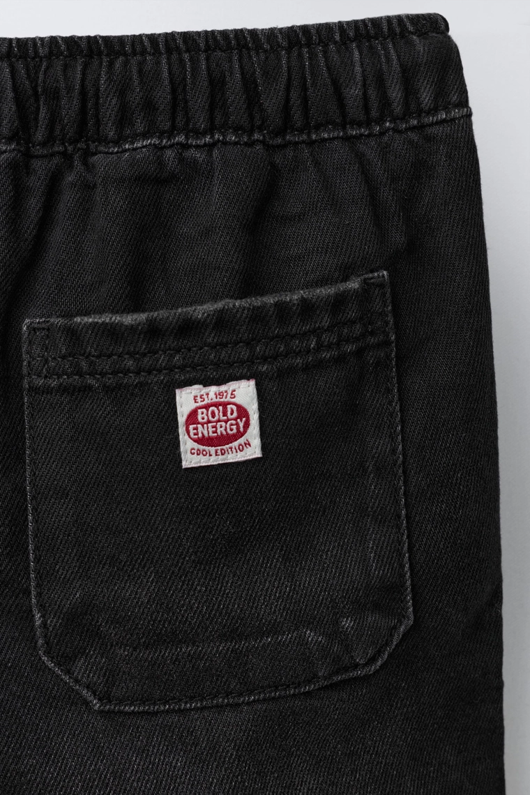 Джинсовые бермуды с ярлыком