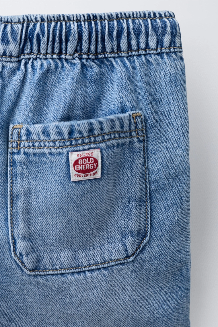 Джинсовые бермуды с ярлыком