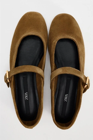 Замшевые балетки- Заказать в России