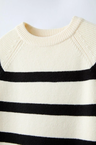 Трикотажное платье в полоску- Заказать в России