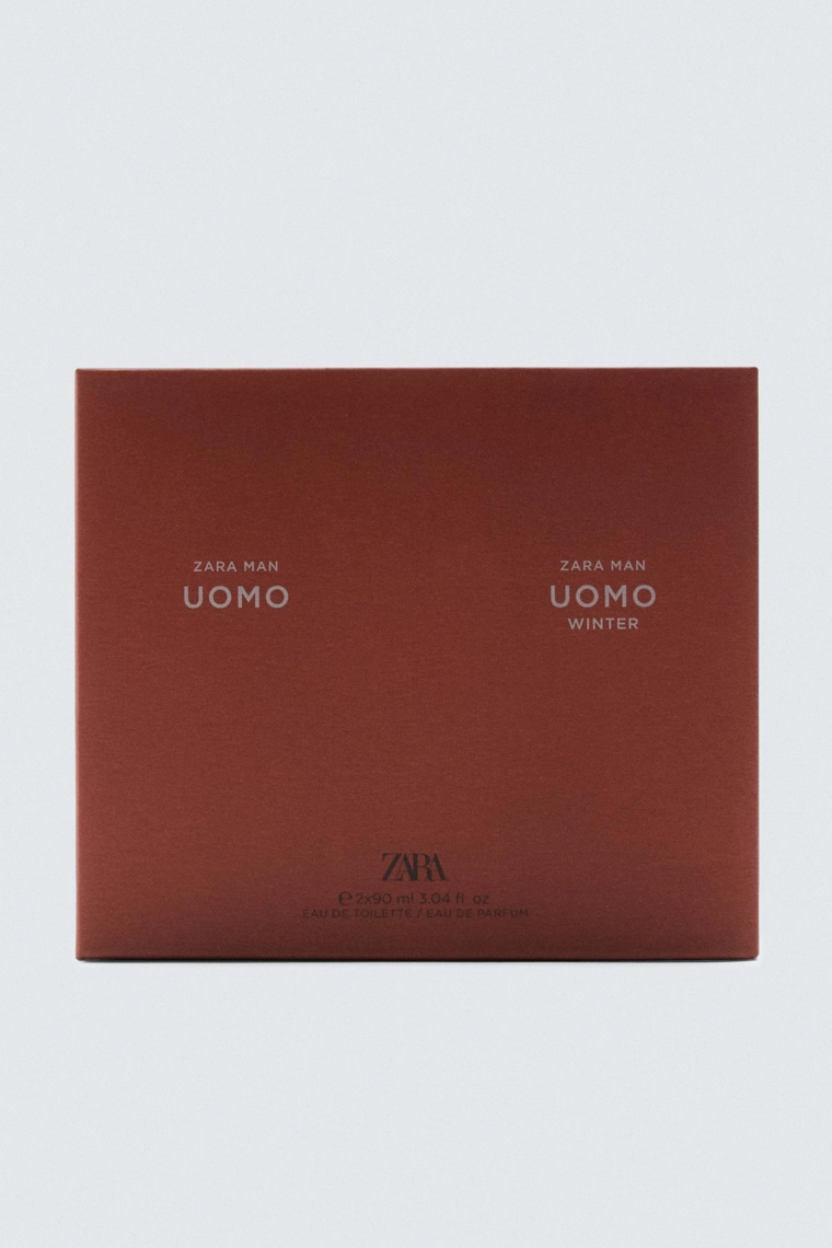 Набор парфюма ZARA MAN UOMO EDT + ZARA MAN UOMO WINTER EDP, 2 х 90 мл