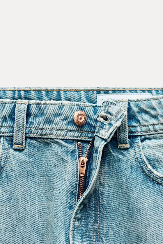 Zara Джинсы с высокой посадкой z1975 mom fit - Цвет индиго