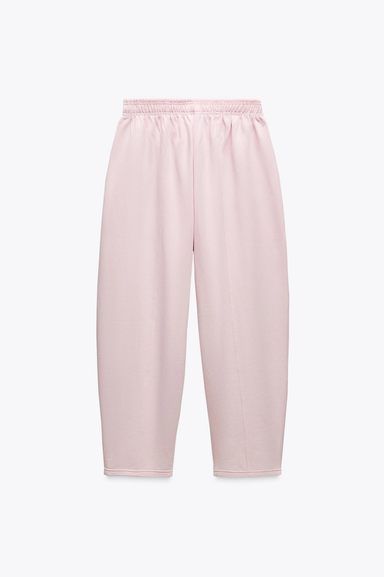 Брюки carrot fit из мягкого плюша