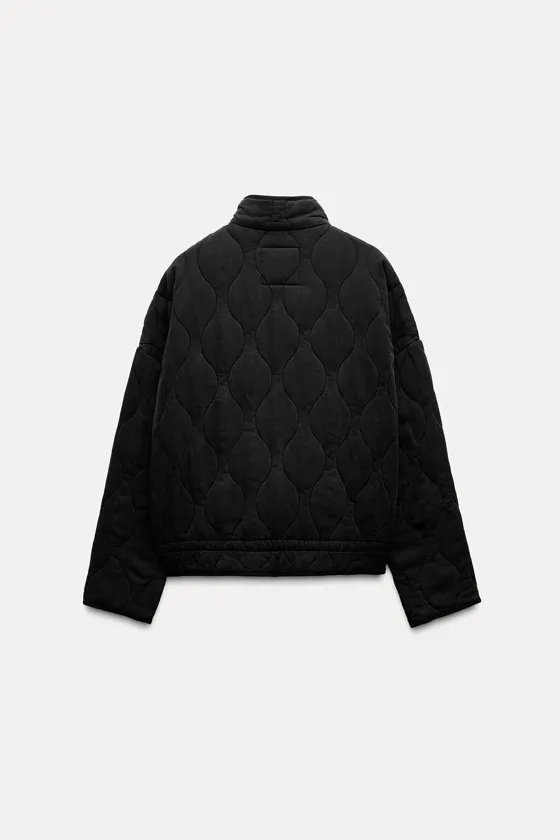 Zara Стеганая куртка — zw collection - Цвет черный - black Zara Стеганая куртка — zw collection - Цвет черный - black