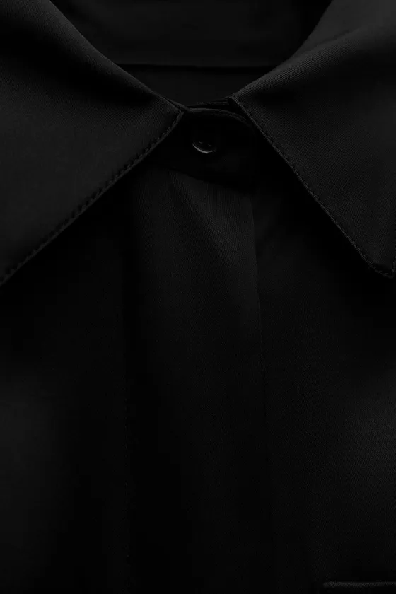 АТЛАСНОЕ ПЛАТЬЕ-РУБАШКА — коллекция Zara «ZW»